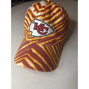 Zubaz Kansas City Chiefs Hat NFL Zebra Print Red Gold 47 Brand Baseball Cap